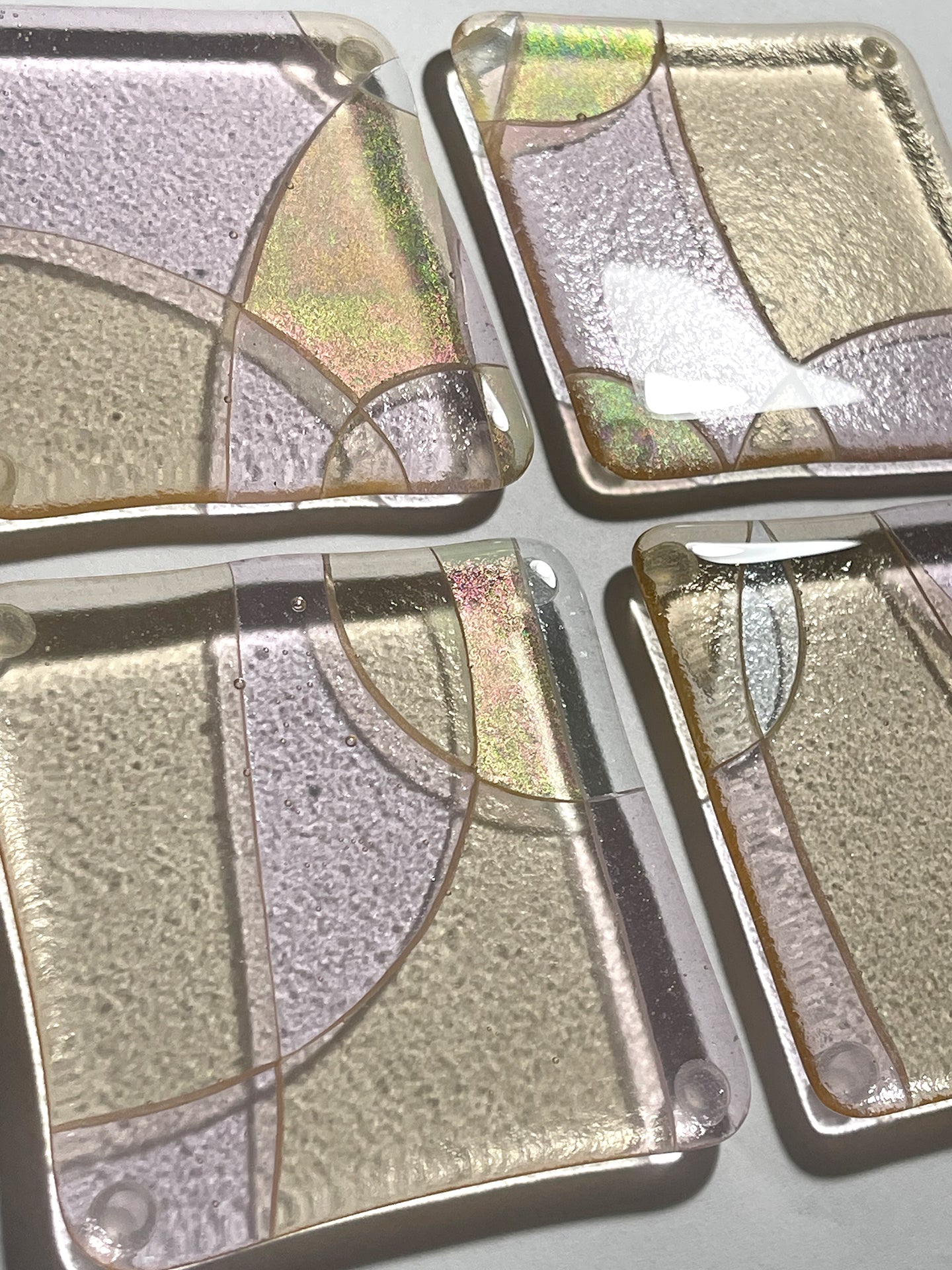 Celebrate! | Handcrafted Fused Glass Coaster Set